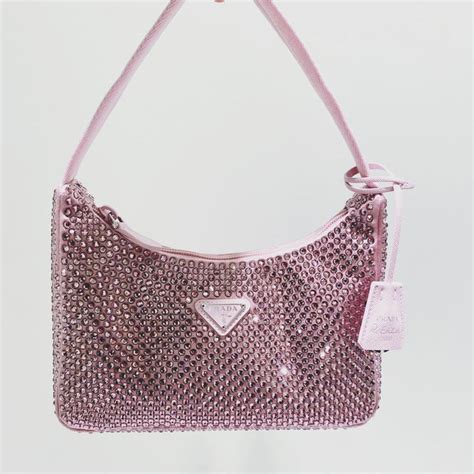 pink bag prada|prada pink rhinestone bag.